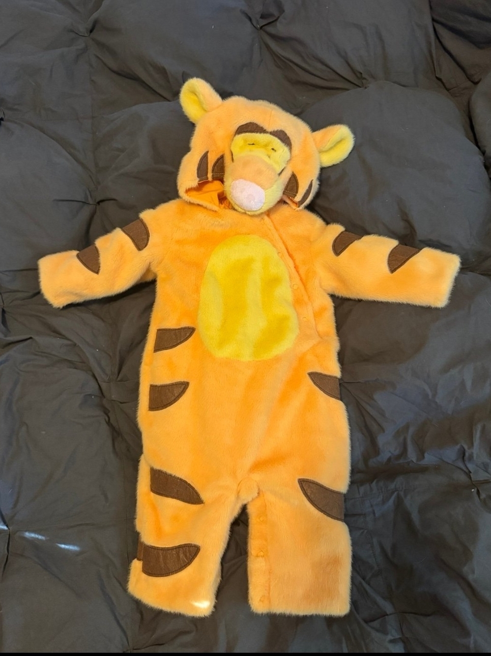 Pottery Barn Kids Orange Tigger Plush Hooded Costume 6-12m